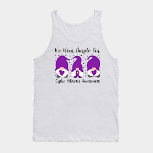 We Wear Purple For Cystic Fibrosis Awareness Tank Top